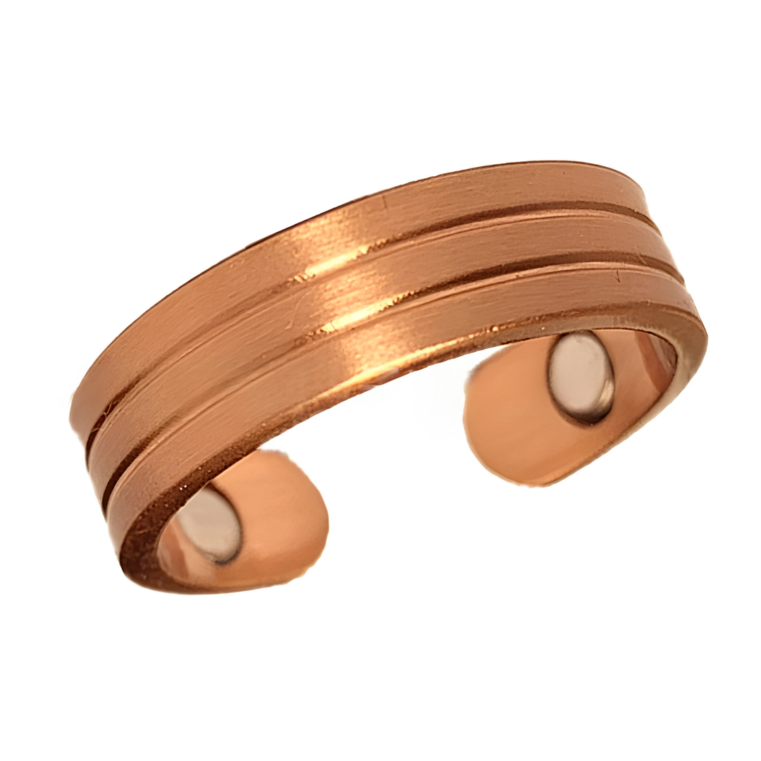 Fransk-Stil Katt-Øye Sten Kobber Magnetisk Ring