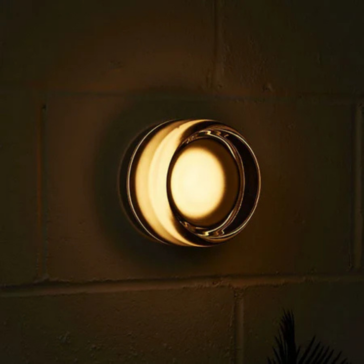 Rund moderne veggarmatur i glass med LED, 1 lyspunkt