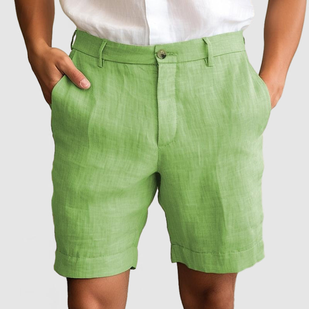 Herre Casual Bomull Lin Shorts