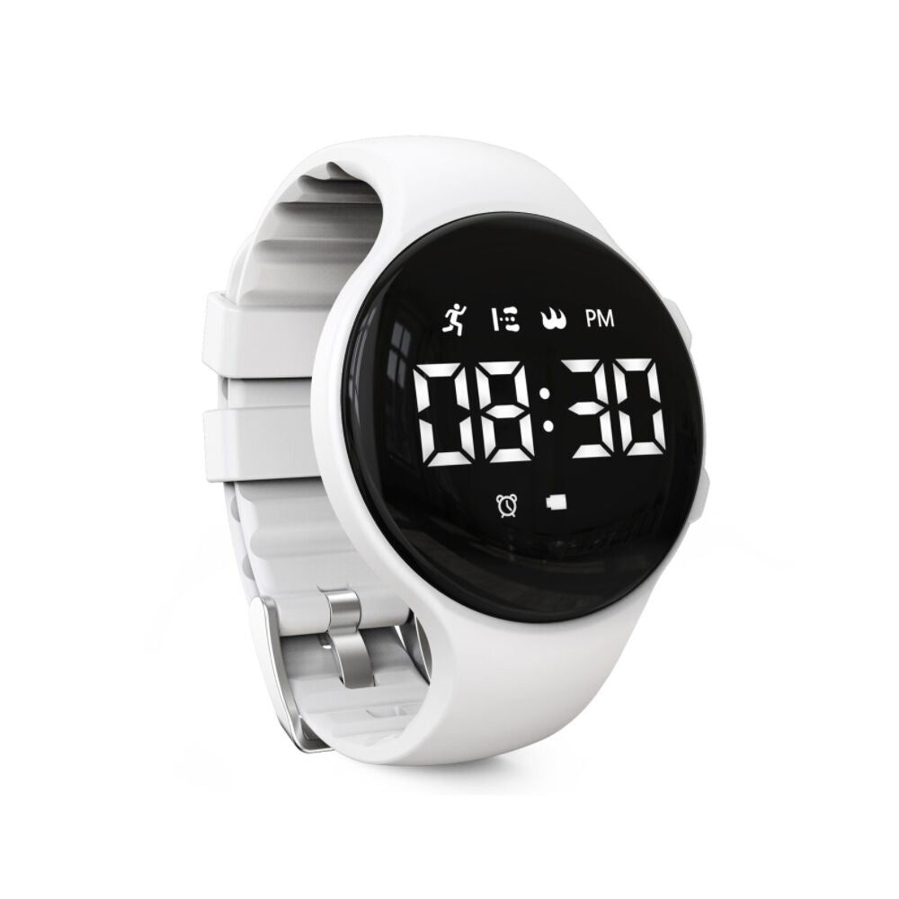 Digital LED-klokke med skritteller og vibrasjonsalarm – Fitnesstracker for barn