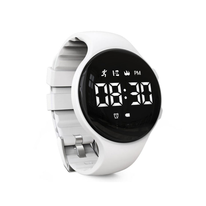 Digital LED-klokke med skritteller og vibrasjonsalarm – Fitnesstracker for barn