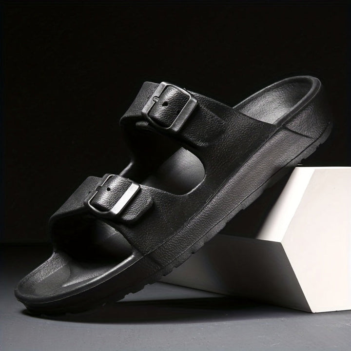 Menns Dobbel Spenne Sandal