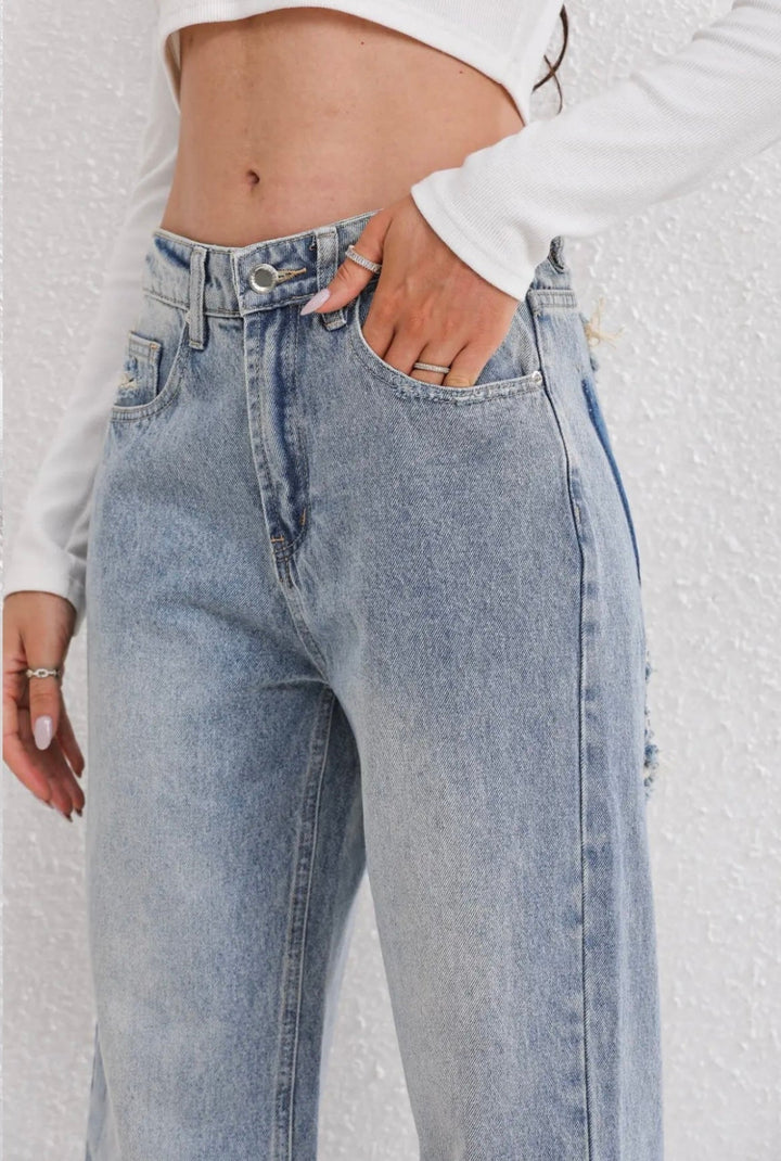 Kvinners Vintage Ripped Jeans