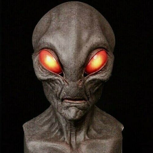 Realistisk alien-maske CosmicMorph | Håndmalt Halloween-kostymetilbehør i full størrelse