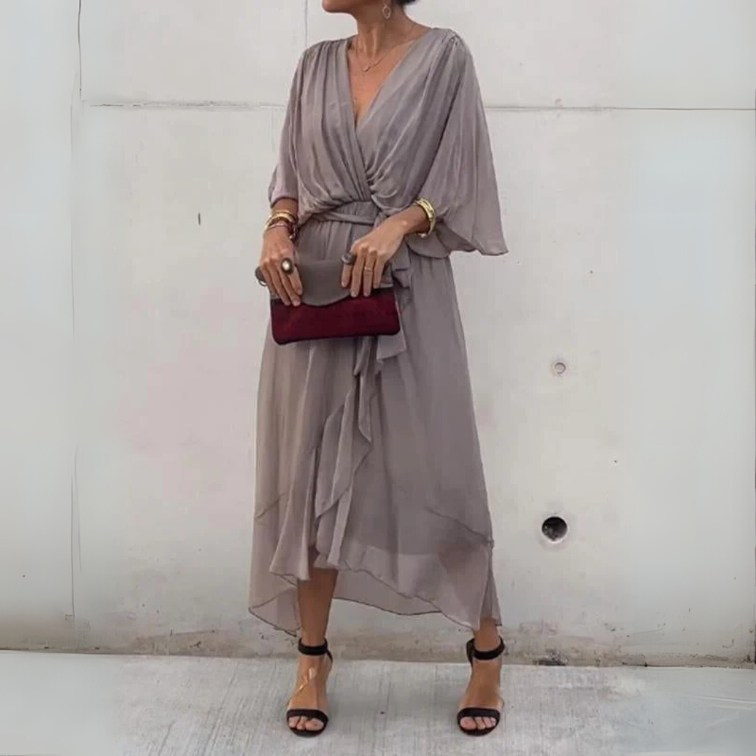 Kvinners elegante lette innpakningskjole