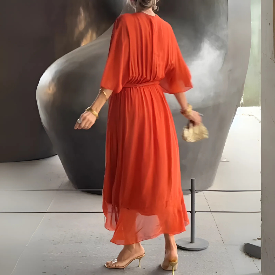 Kvinners elegante lette innpakningskjole