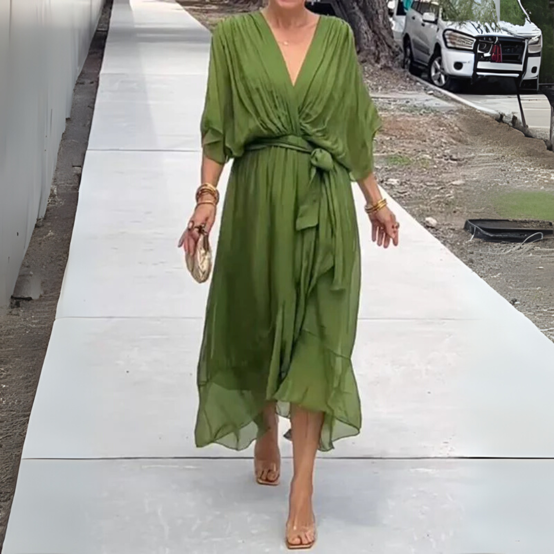 Kvinners elegante lette innpakningskjole