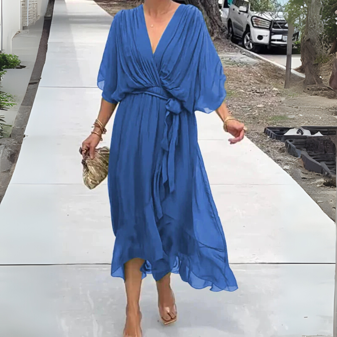 Kvinners elegante lette innpakningskjole