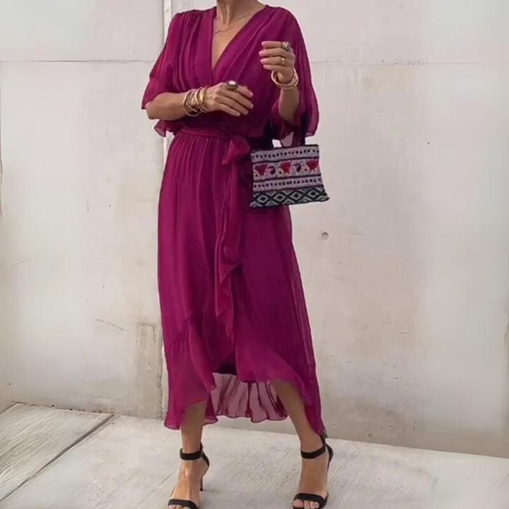 Kvinners elegante lette innpakningskjole