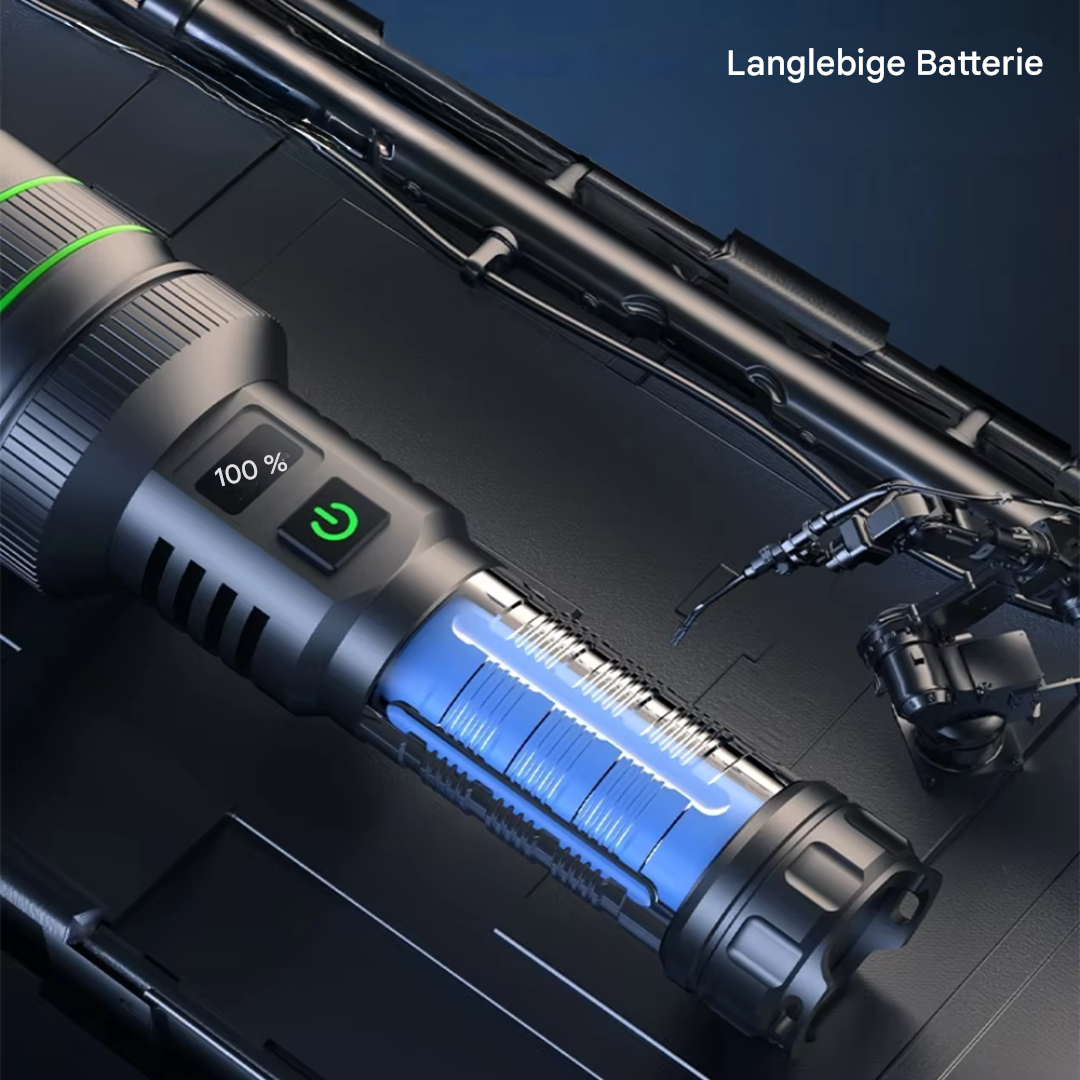 Ekstremt Lyssterk og Zoombar LED-Lommelykt - PowerBeam