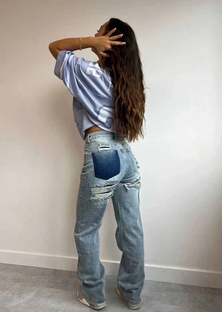 Kvinners Vintage Ripped Jeans