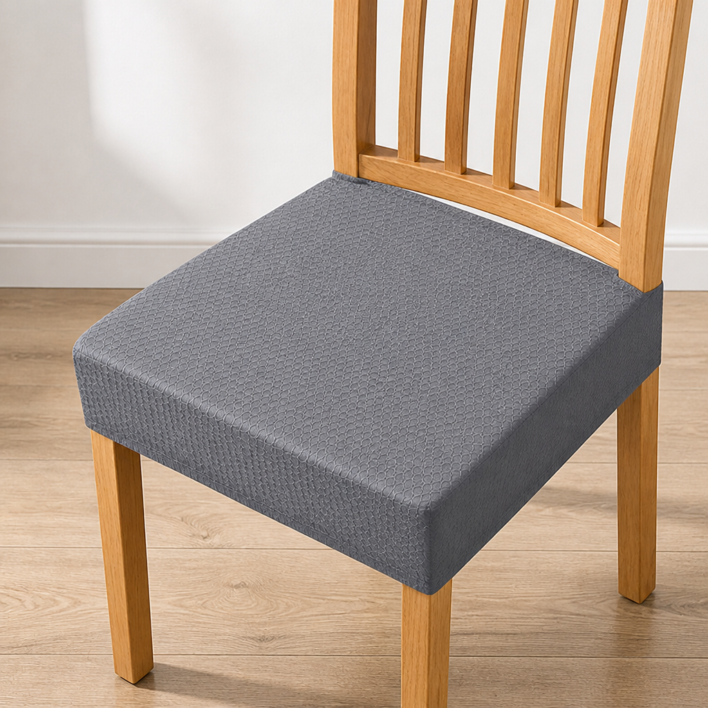 Vanntette elastiske vevde stolovertrekk, sklisikker jacquard-polyester