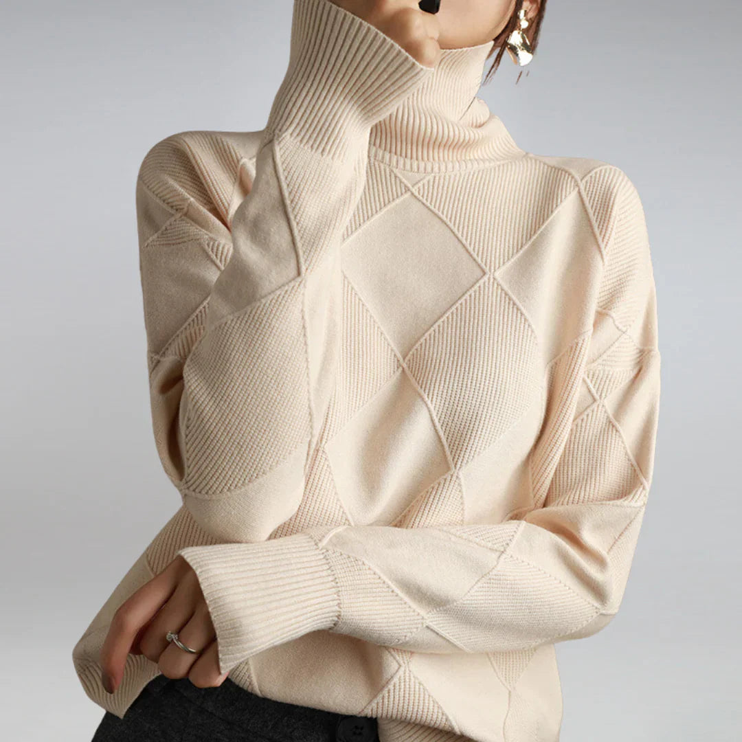 Kvinners Turtleneck Genser – Mykt Strikket med Klassisk Sjarm