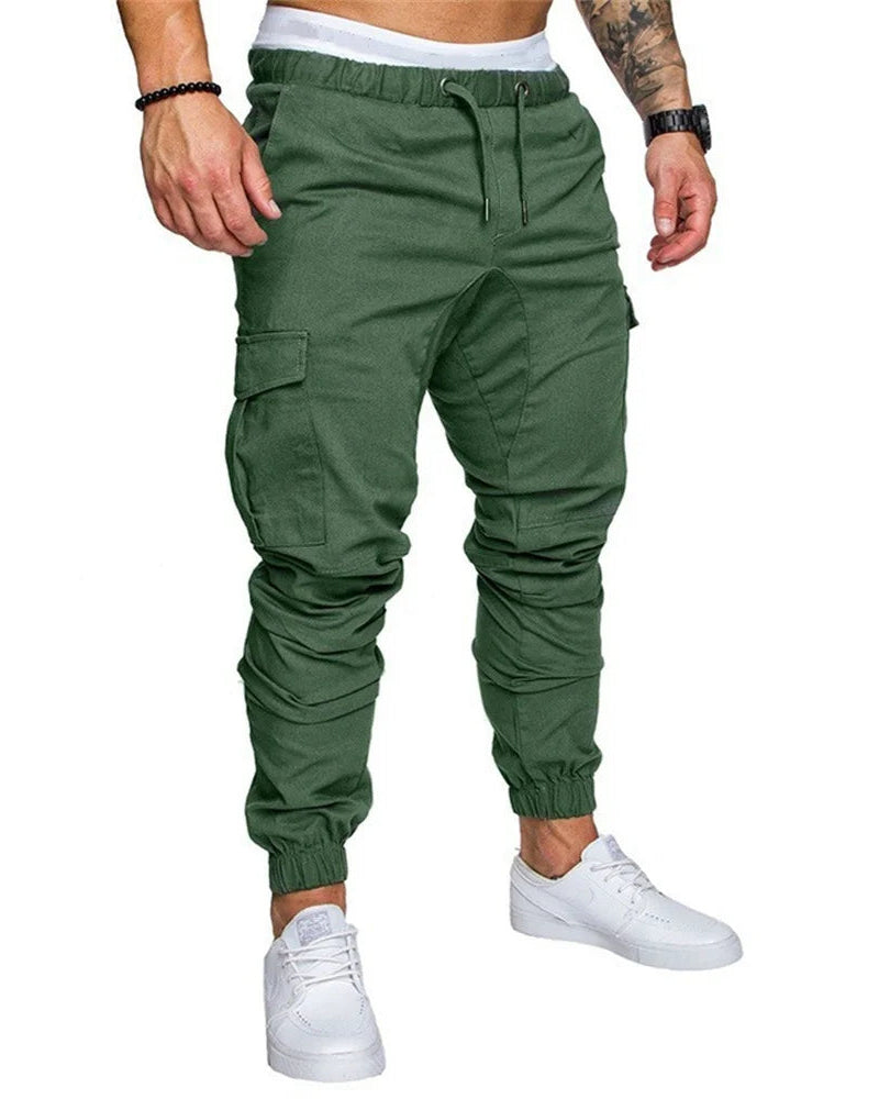 Robuste Multi-Lommer Cargo Joggers for Menn