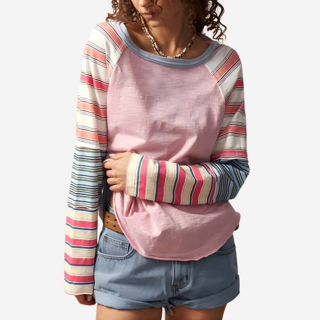 Kvinners Bohemske Overstørrelse Raglan-Sleeve Top