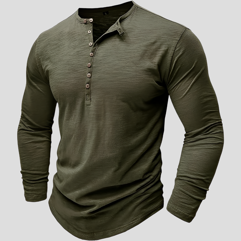 Løs Men’s Bomull Skjorte – Casual Hverdag Stil
