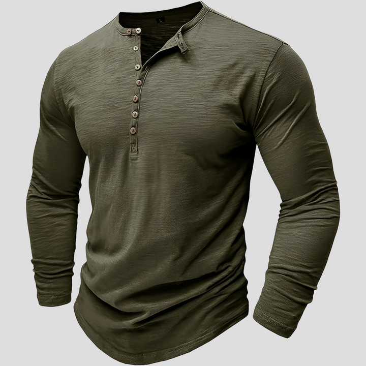 Løs Men’s Bomull Skjorte – Casual Hverdag Stil