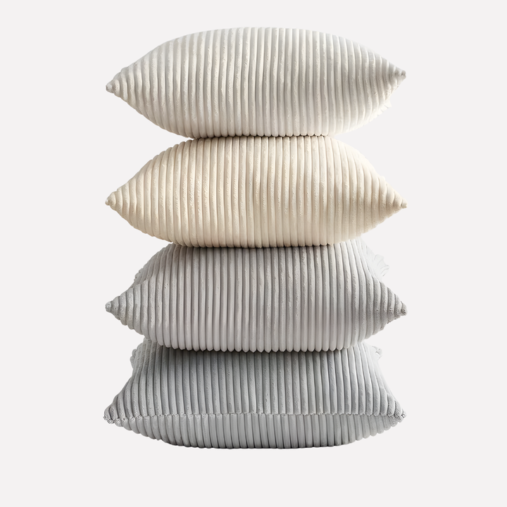 Sett med 4 bohemske stripete putetrekk