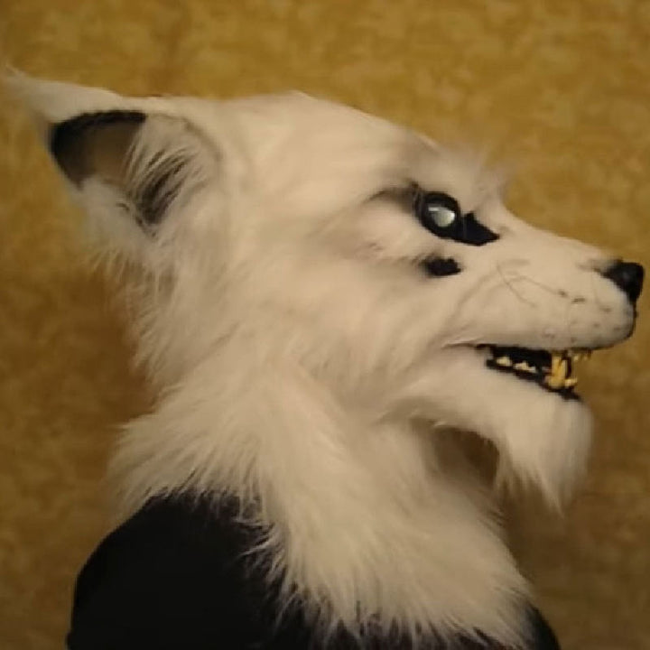 WolfLux LED varulvmaske | Lysende øyne og bevegelige ører for perfekt cosplay og Halloween-kostyme