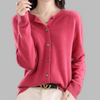 Damen O-Hals Cardigan