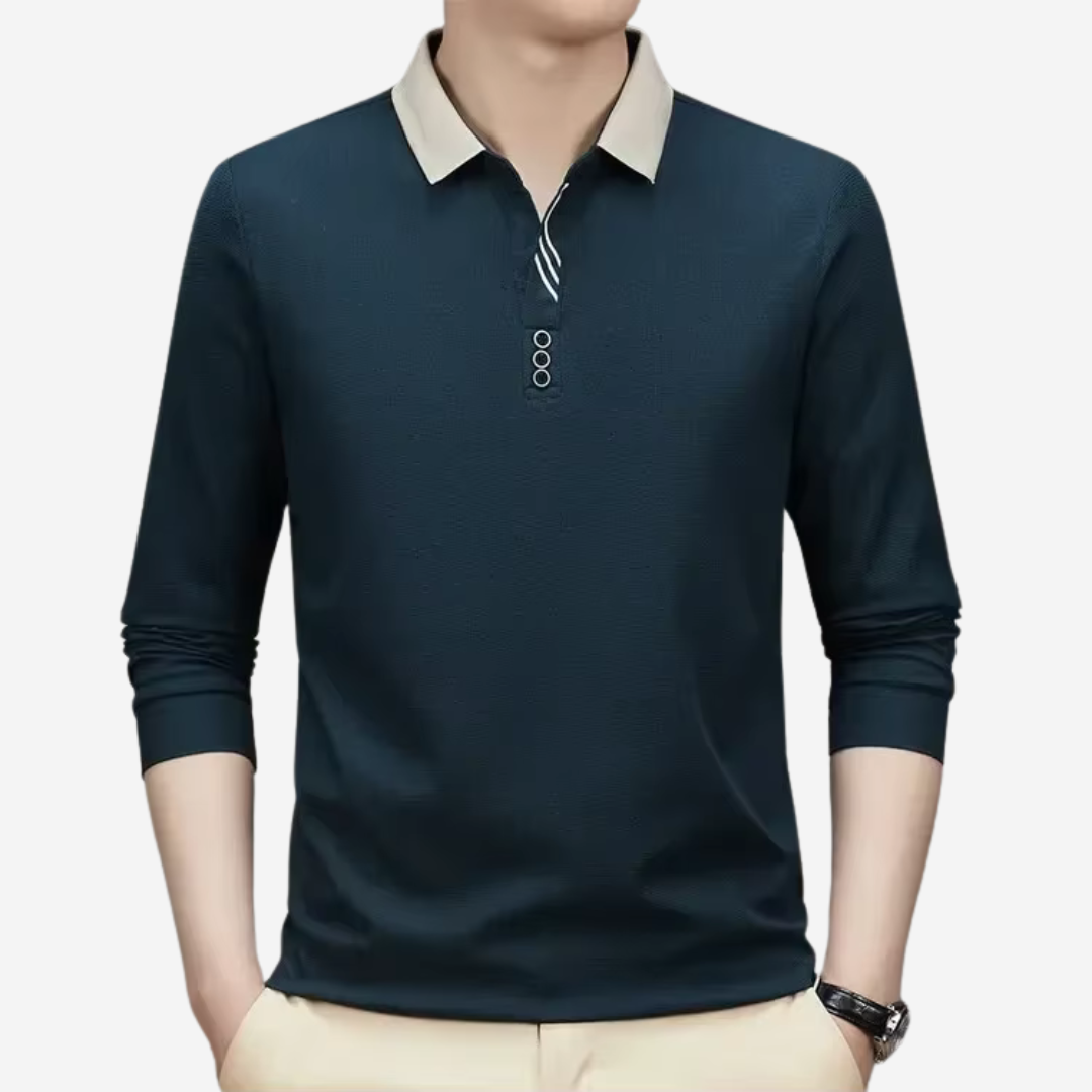 Casual Langermet Polo for Menn