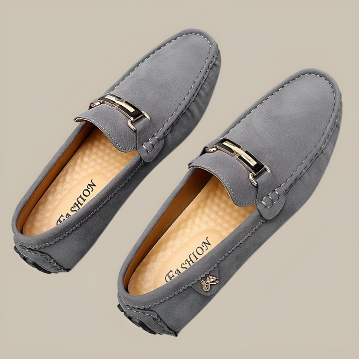 Menns Suede Slip-On Mokkasiner