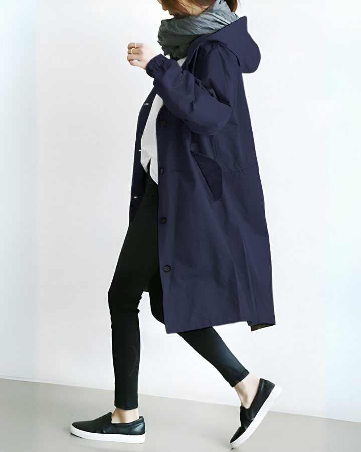 Klassisk Hette Trench Coat