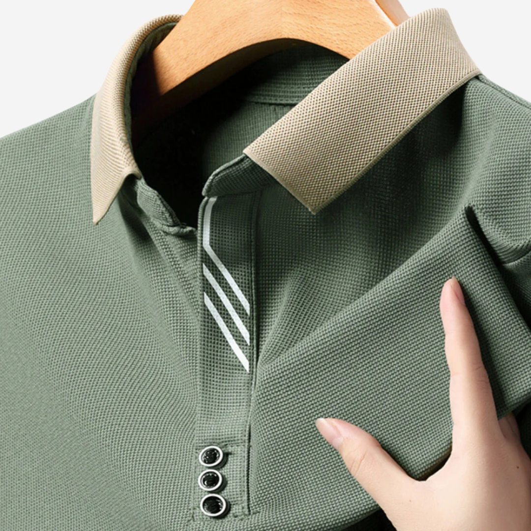 Casual Langermet Polo for Menn