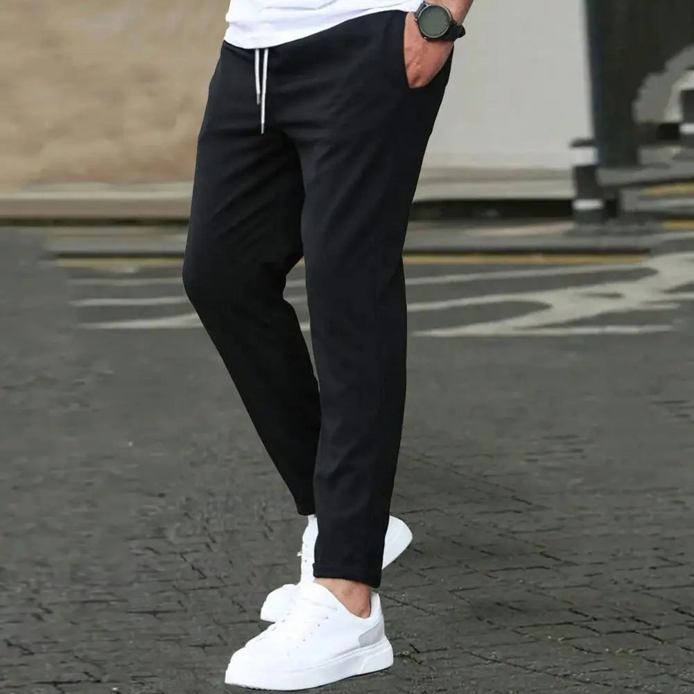Herre Sporty Joggers med Lommer & Elastisk Liv