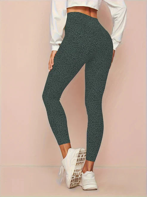 Kvinners Leopard Mønster Høy-Liv Leggings