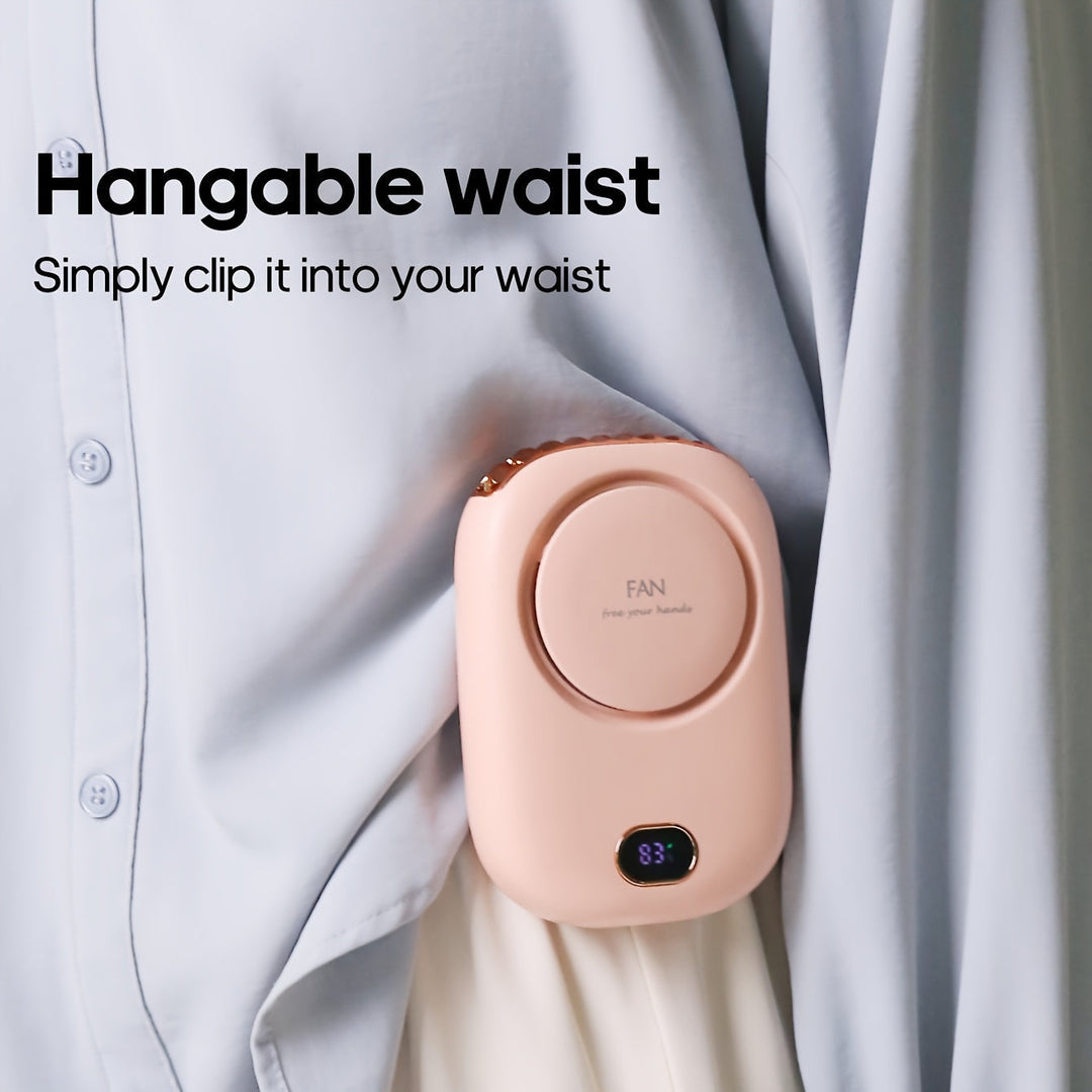 Oppladbar mini halsvifte med USB – Lett med justerbare hastigheter