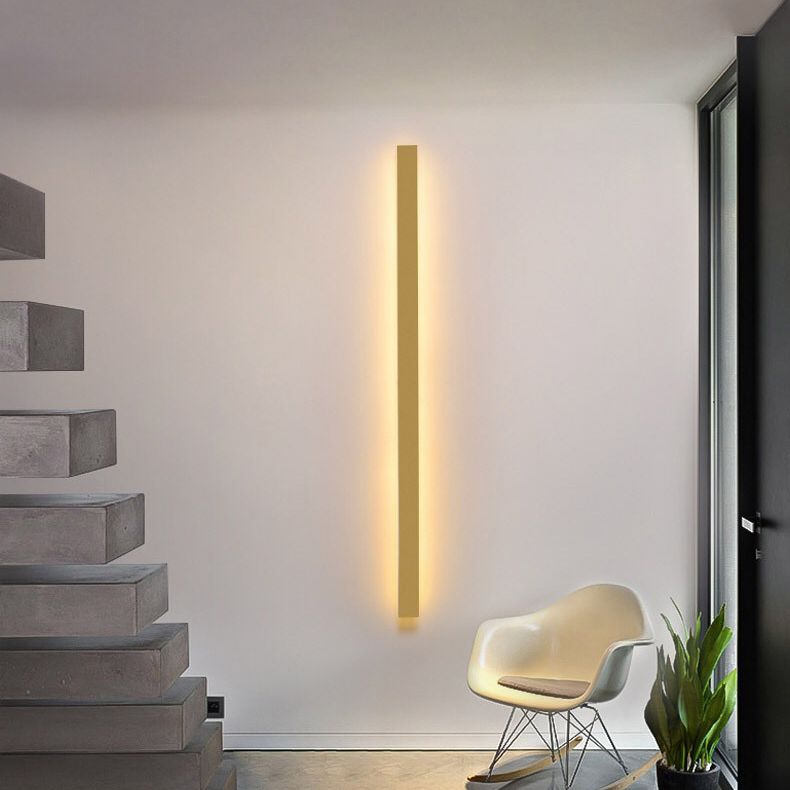 Arisha Minimalistisk Lineær Vegglampe LED Gull/Svart/Hvit Soverom