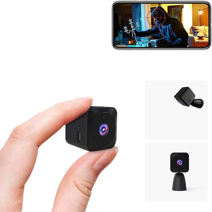 4K-minivalvontakamera Wi-Fillä, piilotettu sisäkamera ja yönäkö