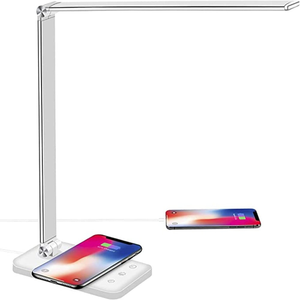 Moderne justerbar LED-skrivebordslampe med USB-ladeport – BrightEase