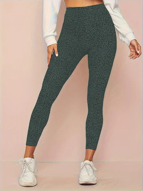 Kvinners Leopard Mønster Høy-Liv Leggings