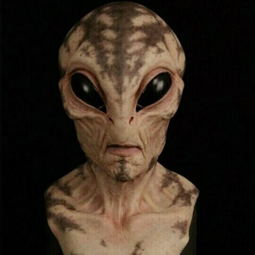 Realistisk alien-maske CosmicMorph | Håndmalt Halloween-kostymetilbehør i full størrelse