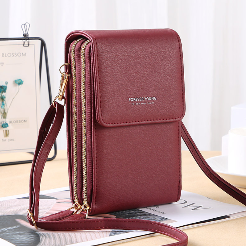 Telefonveske med Berøringsskjerm og Lommebokfunksjon – Kompakt Crossbody for Daglig Bruk