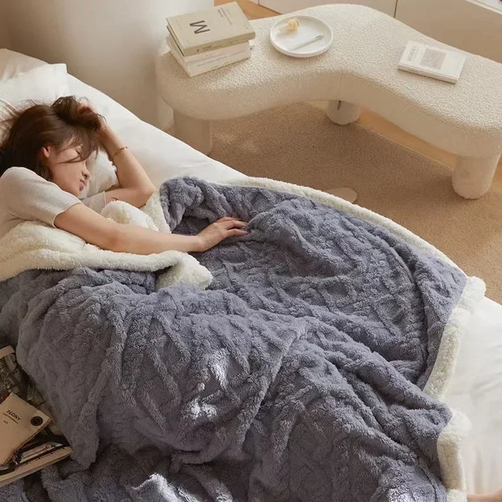 Vinter Lammeskinn Pledd Ultimat Varme og Komfort for Kaldere Dager