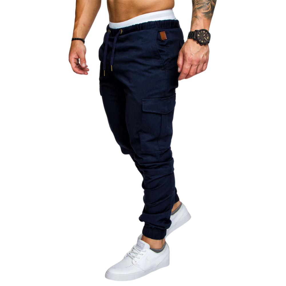 Robuste Multi-Lommer Cargo Joggers for Menn