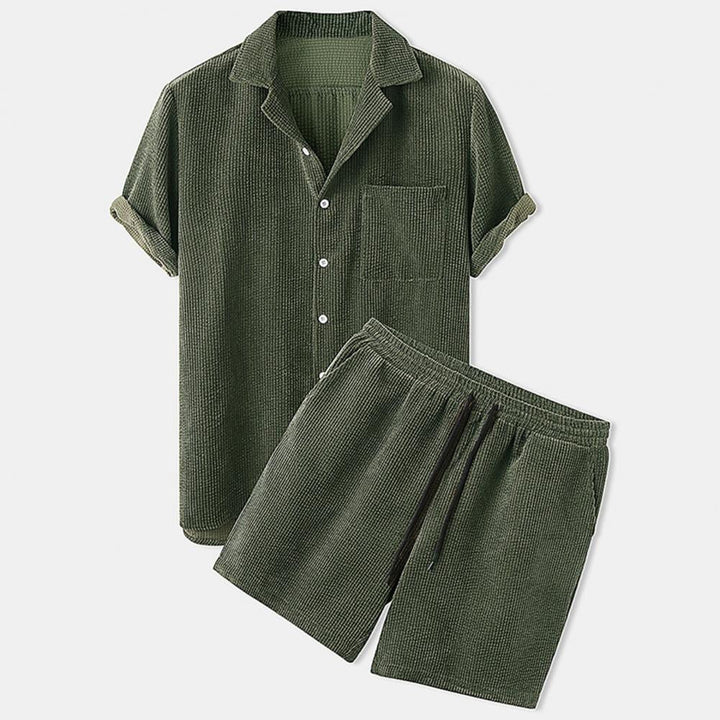 BreezeSet – Herre Kordfløyels Shorts Sett
