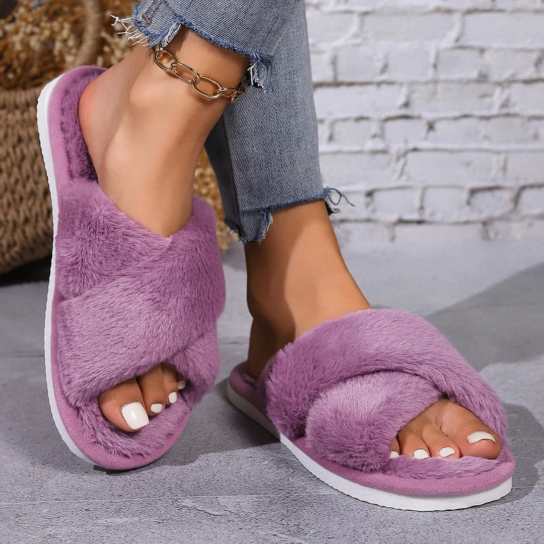Varme Fluffy Kvinne Slippers - ideell for hjemmet