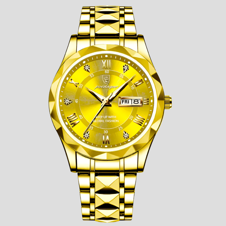 Hverdagsforretningsklær Luksus Menns Rustfritt Stål Klokke