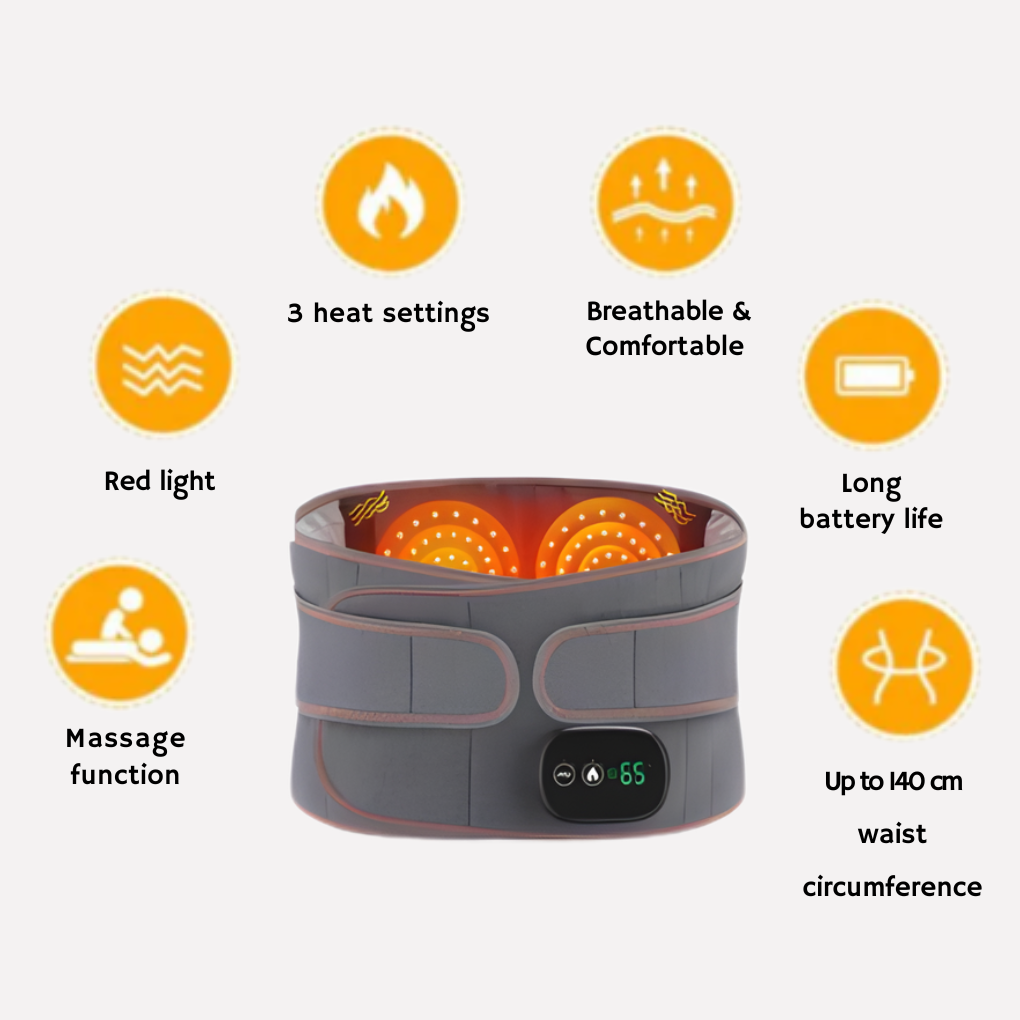 Massasje Belte med Rødt Lys Varme