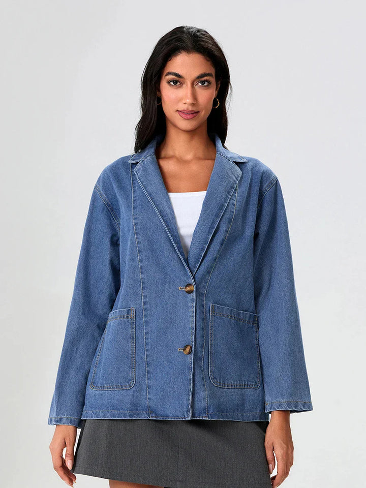 UrbanEdge – Denim Blazer med Klassisk Passform