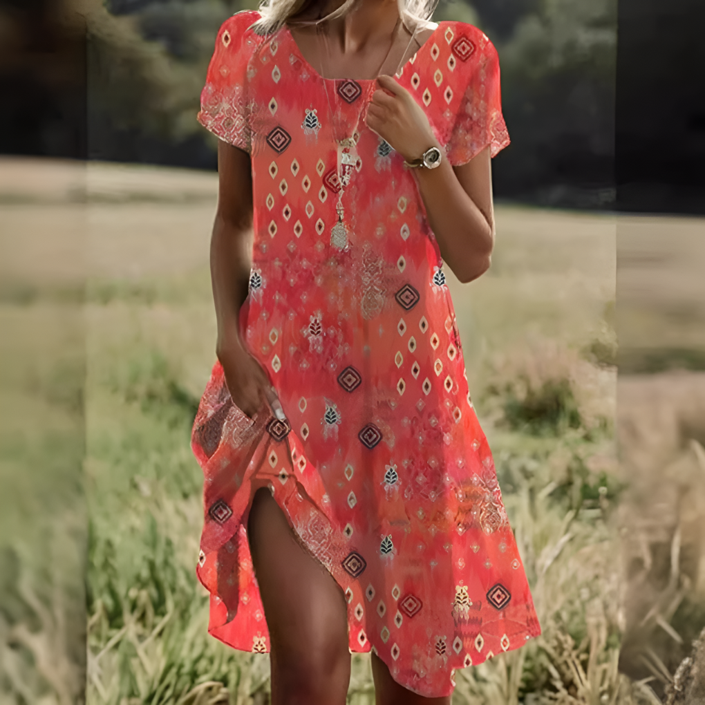 Kvinners stilige og komfortable sommerkjole