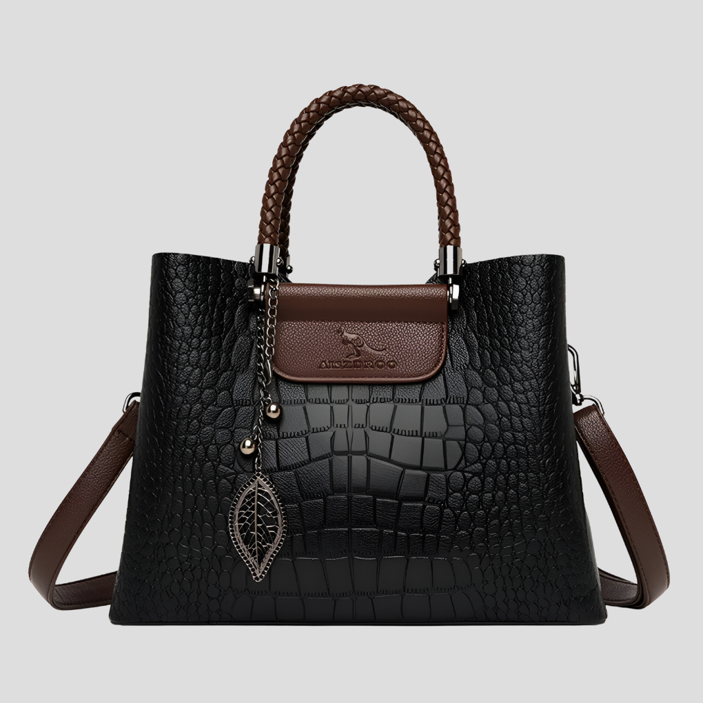 Lyudmila - Luxe Teak Handbag for kvinner