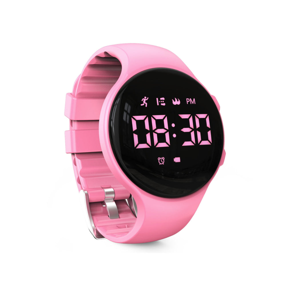 Digital LED-klokke med skritteller og vibrasjonsalarm – Fitnesstracker for barn