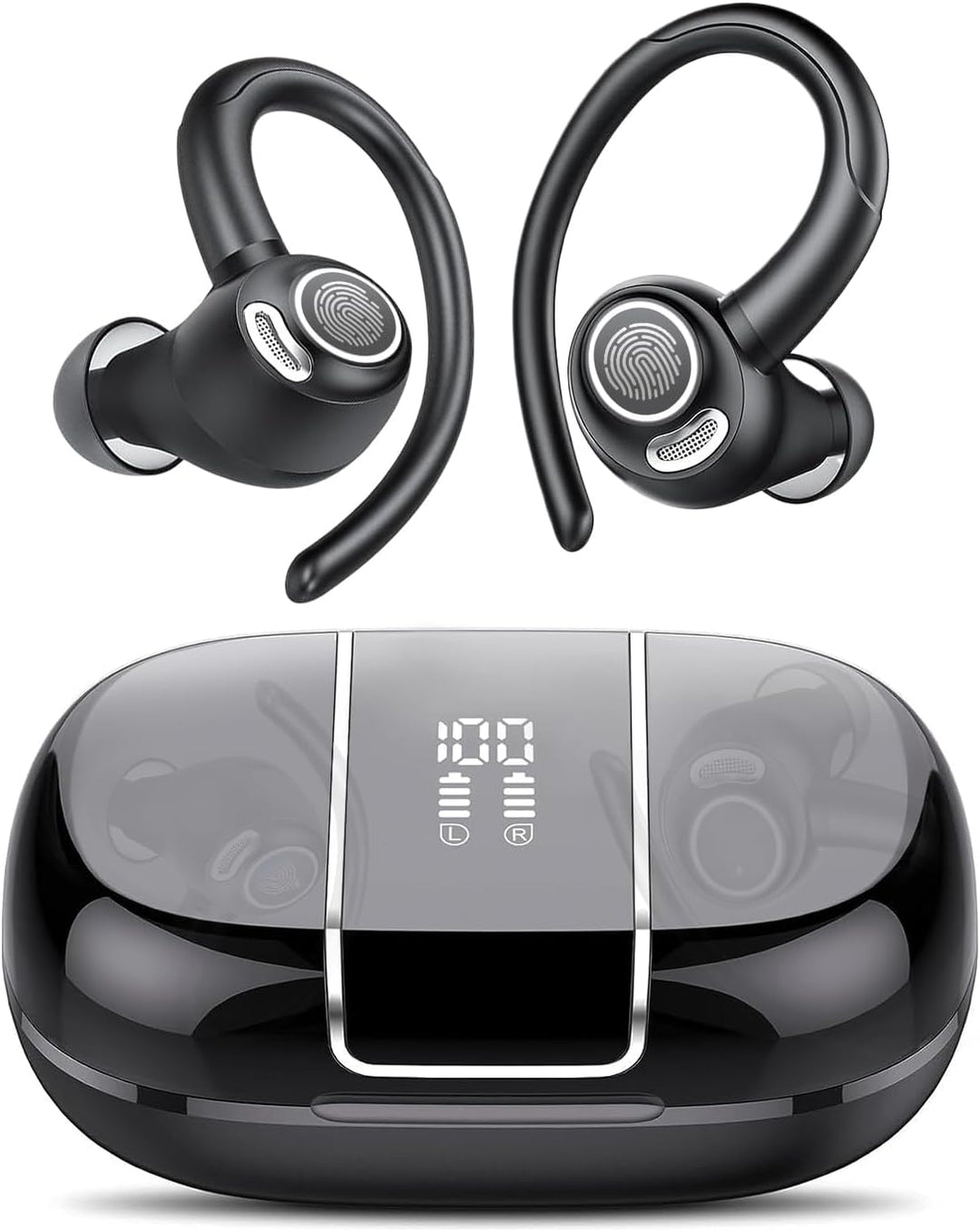 Langattomat Bluetooth 5.3 -urheilukuulokkeet äänieristyksellä ja 48 tunnin toistoajalla – Zeyora