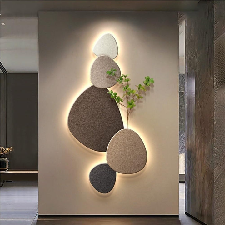 Moderne vegglampe med organisk design og LED-belysning for innendørs bruk