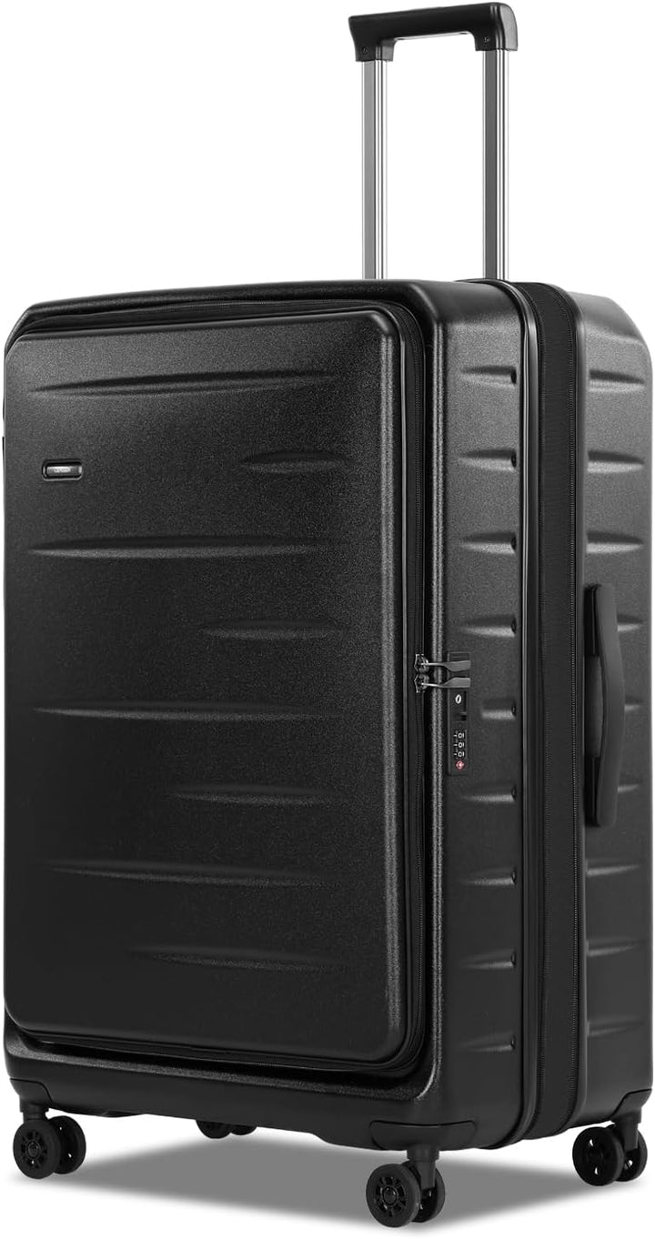Utvidbar hardcase-koffert med frontlomme og TSA-lås